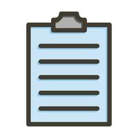 Clipboard Vector Thick Line Filled Colors Icon For Personal And Commercial Use.