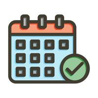 Schedule Vector Thick Line Filled Colors Icon For Personal And Commercial Use.