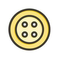 Button Vector Thick Line Filled Colors Icon For Personal And Commercial Use.