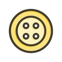 Button Vector Thick Line Filled Colors Icon For Personal And Commercial Use.