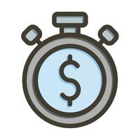 Investment Timing Vector Thick Line Filled Colors Icon For Personal And Commercial Use.