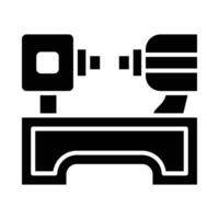 Lathe Vector Glyph Icon For Personal And Commercial Use.