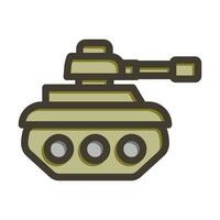 Tank Vector Thick Line Filled Colors Icon For Personal And Commercial Use.