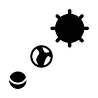 Lunar Eclipse Vector Glyph Icon For Personal And Commercial Use.