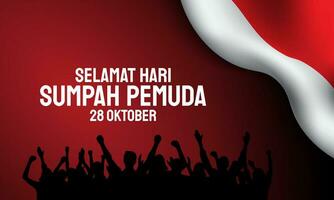 Youth Pledge Day Background. vector