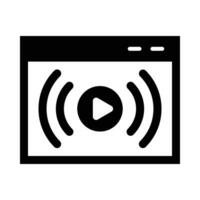 Livestream Vector Glyph Icon For Personal And Commercial Use.