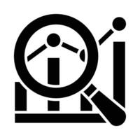 Market Research Vector Glyph Icon For Personal And Commercial Use.