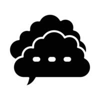 Cloud Vector Glyph Icon For Personal And Commercial Use.