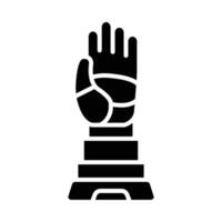 Space Gloves Vector Glyph Icon For Personal And Commercial Use.