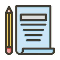 Notebook Vector Thick Line Filled Colors Icon For Personal And Commercial Use.