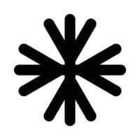 Snowflake Vector Glyph Icon For Personal And Commercial Use.