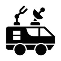 Space Car Vector Glyph Icon For Personal And Commercial Use.