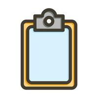 Clipboard Vector Thick Line Filled Colors Icon For Personal And Commercial Use.