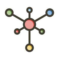 Network Vector Thick Line Filled Colors Icon For Personal And Commercial Use.