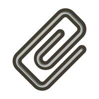 Paperclip Vector Thick Line Filled Colors Icon For Personal And Commercial Use.