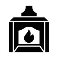 Gas Furnace Vector Glyph Icon For Personal And Commercial Use.