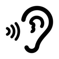 Listening Vector Glyph Icon For Personal And Commercial Use.