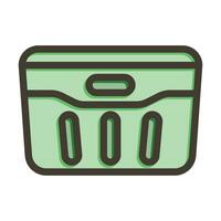 Crate Vector Thick Line Filled Colors Icon For Personal And Commercial Use.