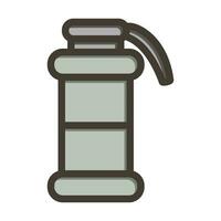 Smoke Grenade Vector Thick Line Filled Colors Icon For Personal And Commercial Use.