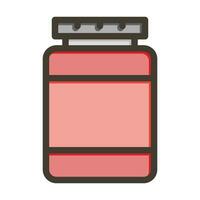 Jar Vector Thick Line Filled Colors Icon For Personal And Commercial Use.