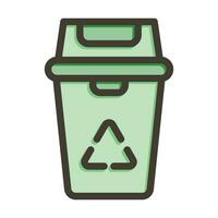 reciclaje caja vector grueso línea lleno colores icono para personal y comercial usar.
