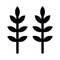 Sheaf Of Rice Vector Glyph Icon For Personal And Commercial Use.