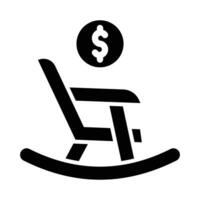 Pension Vector Glyph Icon For Personal And Commercial Use.