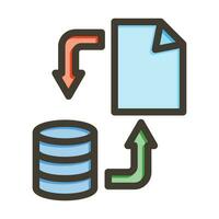 Data Synchronization Vector Thick Line Filled Colors Icon For Personal And Commercial Use.