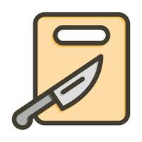 Cutting Board Vector Thick Line Filled Colors Icon For Personal And Commercial Use.