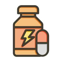 Vitamins Vector Thick Line Filled Colors Icon For Personal And Commercial Use.