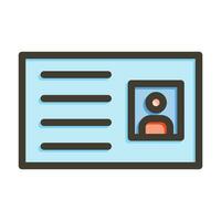 License To Work Vector Thick Line Filled Colors Icon For Personal And Commercial Use.