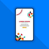 Abstract Geometric Background for Mobile Landing Page vector