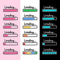 Progress loading bar. loading process icon. loading bar progress icon. load sign vector illustration.