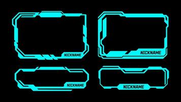 Hud frames futuristic frame. Futuristic text frame. hud futuristic frame. scifi digital screen border. geometric square frame set modern technology futuristic interface hud. vector