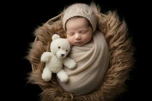 Newborn Photography -AI Generated photo