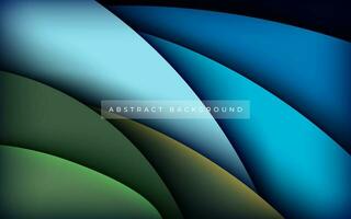abstract green blue color papercut overlap layers background. eps10 vector