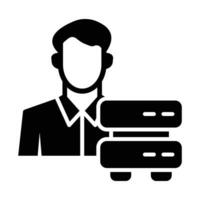 Data Controller Vector Glyph Icon For Personal And Commercial Use