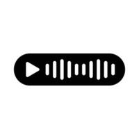 Voice Message Vector Glyph Icon For Personal And Commercial Use.