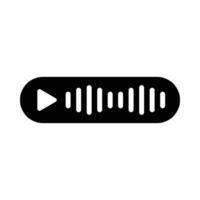 Voice Message Vector Glyph Icon For Personal And Commercial Use.