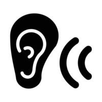 Listen Vector Glyph Icon For Personal And Commercial Use.