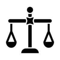 Balance Scale Vector Glyph Icon For Personal And Commercial Use.