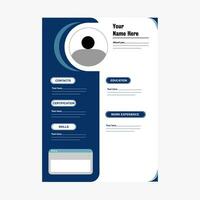 CV Curriculum Vitae Template Design for Edit vector