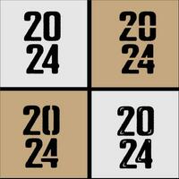 2024 contento nuevo año logo texto diseño conjunto de 2024 número diseño modelo vector
