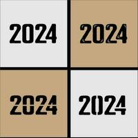 2024 contento nuevo año logo texto diseño conjunto de 2024 número diseño modelo vector