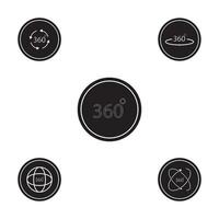 vector icono de 360 grados