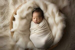 Newborn Photography -AI Generated photo