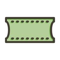 Ticket Vector Thick Line Filled Colors Icon For Personal And Commercial Use.