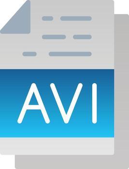 avi archivo formato vector icono diseño