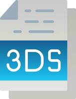 3ds File Format Vector Icon Design