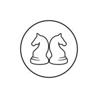 ajedrez logo vector icono ilustración diseño